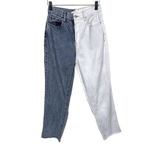 Pacsun Jeans Pants High Rise Straight Light Medium Denim Button‎ Closure Size 26